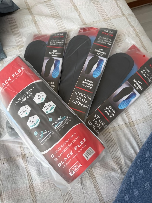 Black Flex Memory Foam Hafızalı Darbe Emici Air Bubble Iç Tabanlık