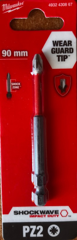 Milwaukee Bits Uç Pz2 90 mm. 1'li Paket Shockwave