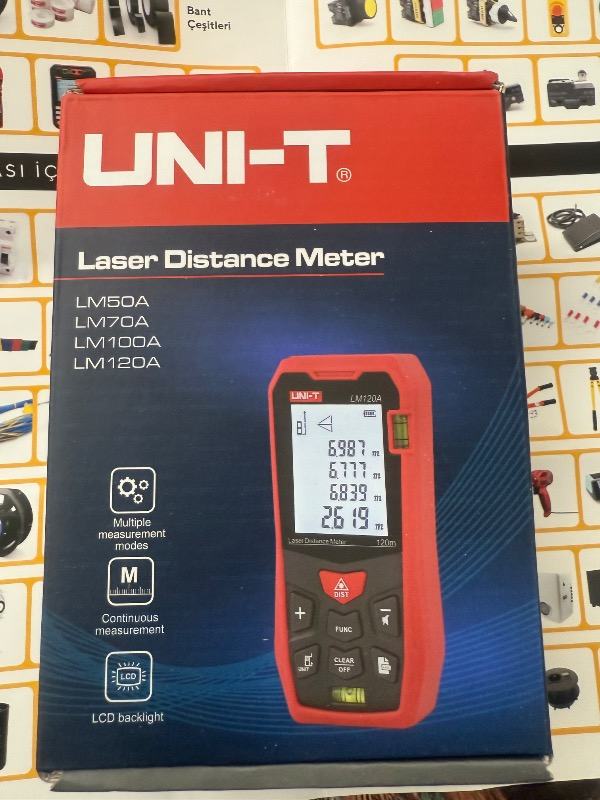 Uni-T LM50A Lazer Mesafe Ölçer 50 mt