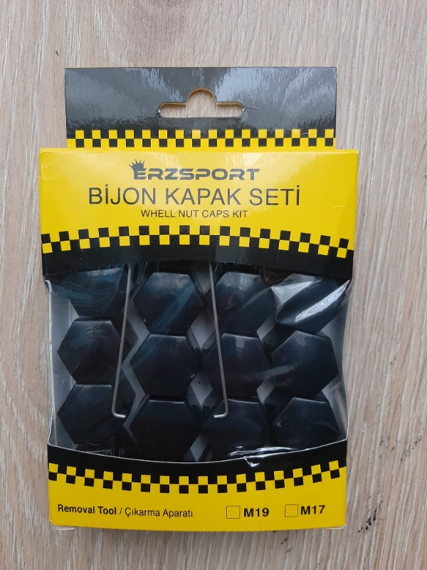 Oto Craft Bijon Kapağı 17 mm Siyah  20 Adet