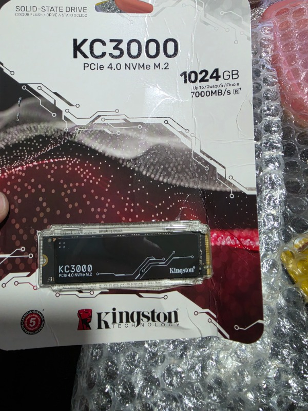 Kingston 1TB KC3000 SKC3000S-1024G 7000-6000MB-s PCIe NVMe M.2 SSD Disk