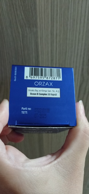 Orzax Ocean B Complex 50 Kapsül Takviye Edici Gıda