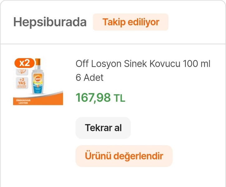 Off Losyon Sinek Kovucu 100 ml