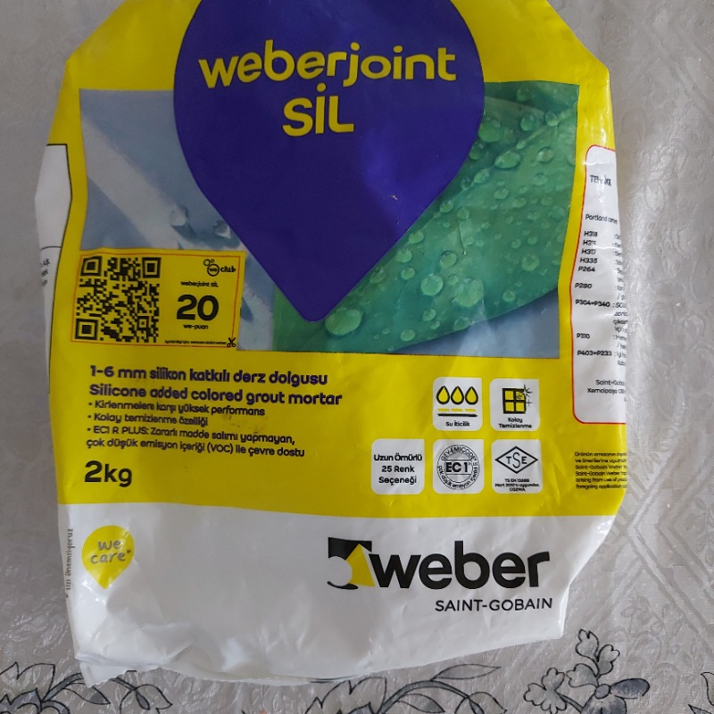 Weber Silikonlu Derz Dolgusu 5 Kg Beyaz