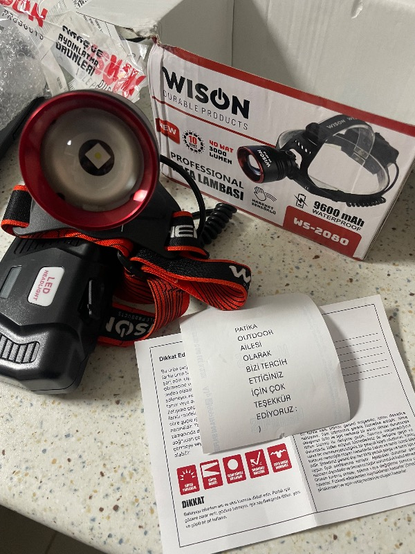 WISON WS-2080 Profesyonel 3000 Lümen 40 Watt Kafa Lambası