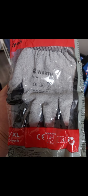 Würth Iş Güvenliği Eldiveni Mekanikçi Siyah No:10