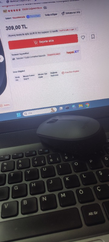 Logitech M170 USB Alıcılı Kablosuz Kompakt Mouse - Gri