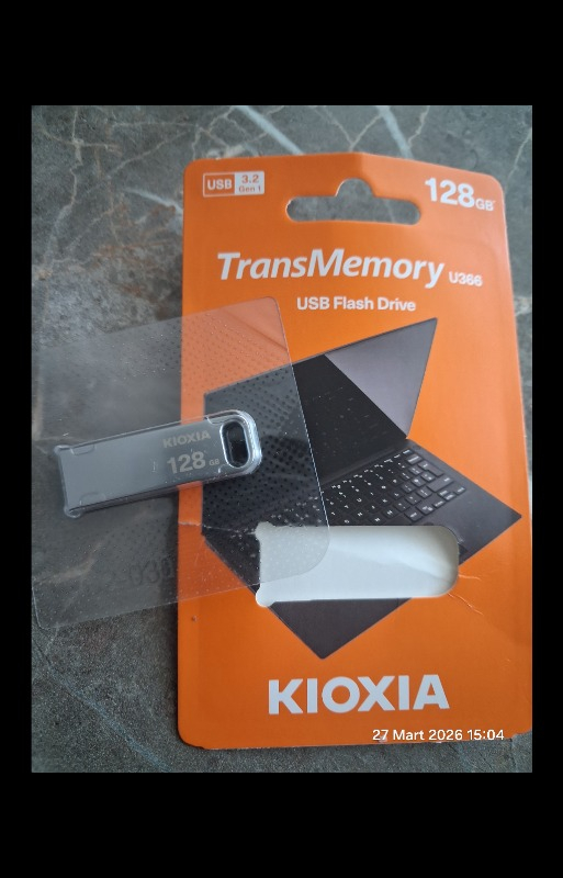 Kioxia 128GB U366 Metal Usb 3.2 Gen 1 Flash Bellek (LU366S128GG4)