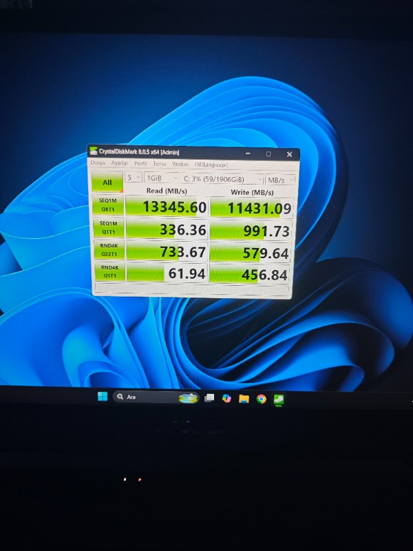 Kingston Kc3000 1TB 7000MB-6000MB SSD