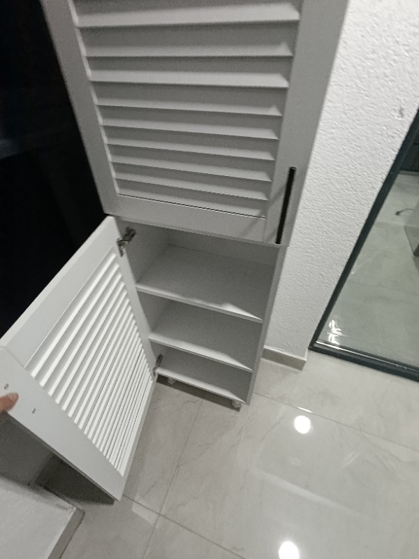 Nurcelant Kombi Dolabı 210 cm Panjur Kapaklı Beyaz