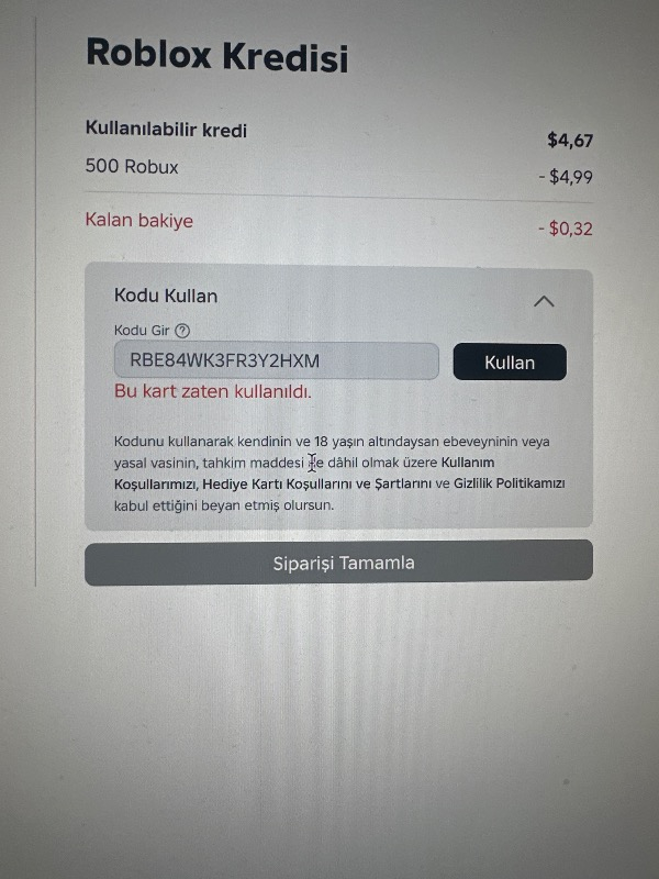 Roblox 400 Robux 5 USD