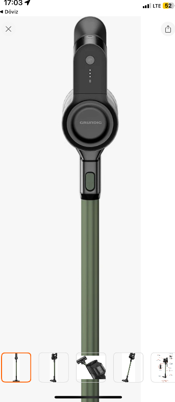 Grundig VCP 5131 Kablosuz Dikey Şarjlı Süpürge