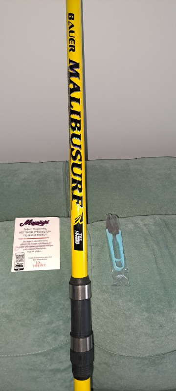 BAUER Malibu Teleskobik Surf Olta Kamışı 420 cm Karbon Yapı 100-200 Gr Atar Gücü