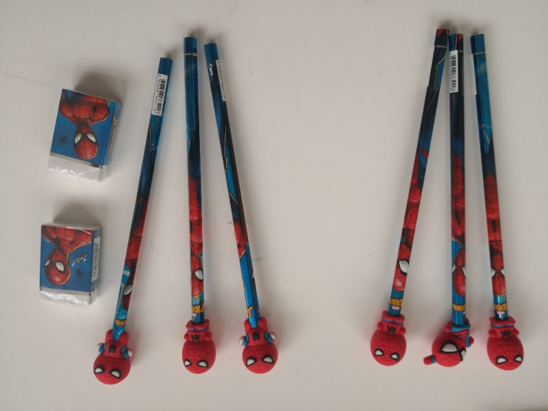 Asel Spiderman Kurşun Kalem ve Kalem Başlıkları Seti