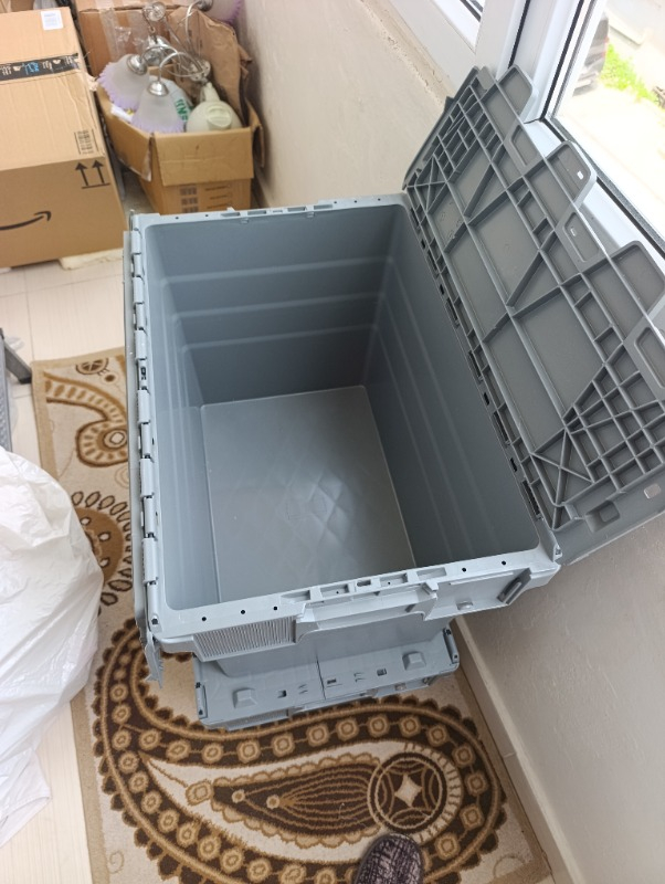 Sembol Plastik Spkm 416 GRİ Kapalı Konik Menteşeli Kasalar