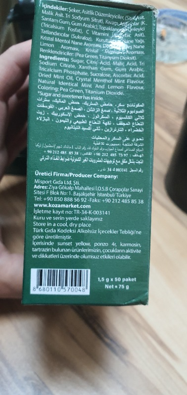 Koza Tek İçimlik Nane Limon 300 gr