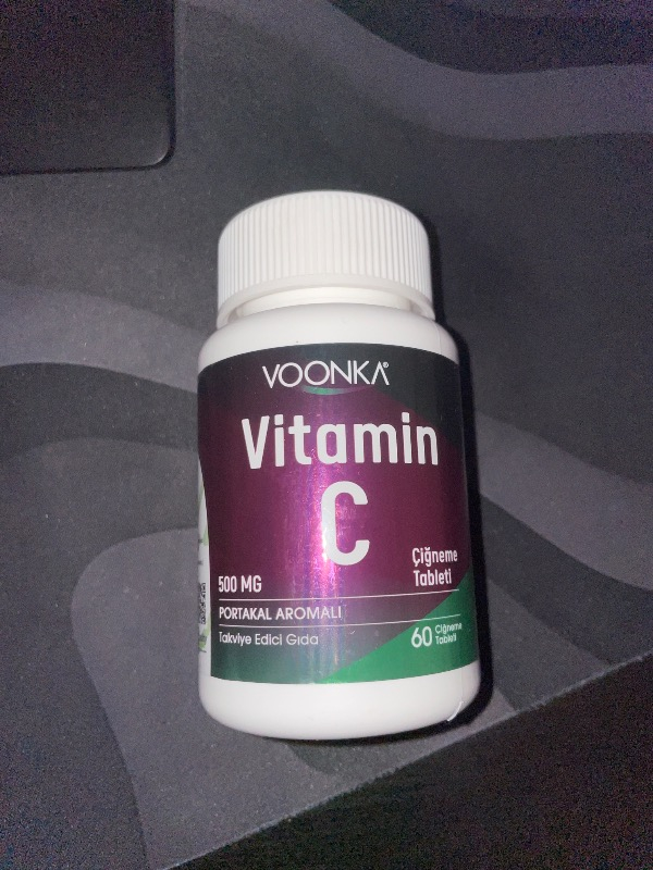 Voonka Vitamin C Portakal Aromalı Çiğneme Tableti 500 mg 60 Tablet