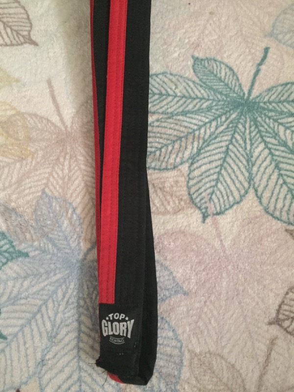 Top Glory Kırmızı Siyah Taekwondo Kuşak 200 cm