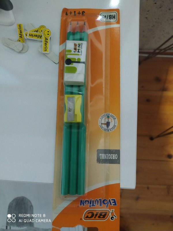 Bic Evolution 650 HB Kurşun Kalem Seti 3'lü + Silgi + Kalemtıraş