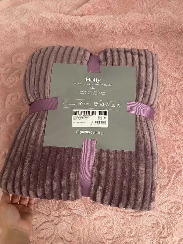 Yataş Bedding Holly Wellsoft Battaniye Çift Kişilik - Kül Moru