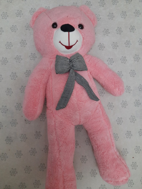 Sole Papyonlu Sevimli Peluş Şaşkın Ayı 80 cm -