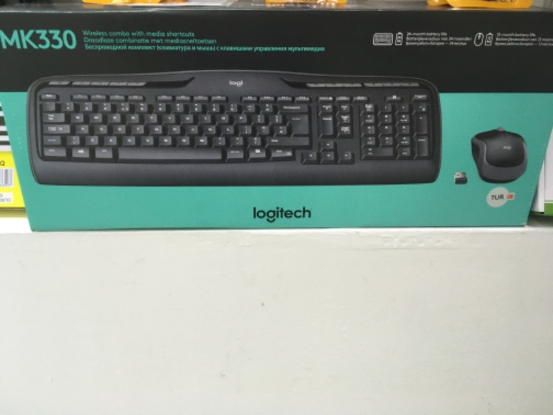 Logitech MK330 Kablosuz Türkçe Klavye Mouse Seti - Siyah