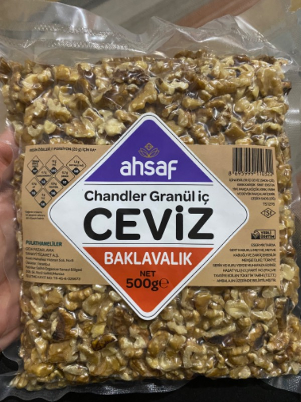 Ahsaf Baklavalık Kırık İç Ceviz 500 Gr (Vakum)