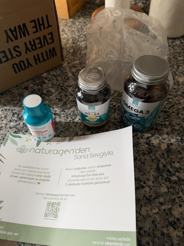 Naturagen Vitamin D3 + K2 1000 IU 60 Softgel Kapsül Gluten Free TR Menşeli Takviye Edici Gıda