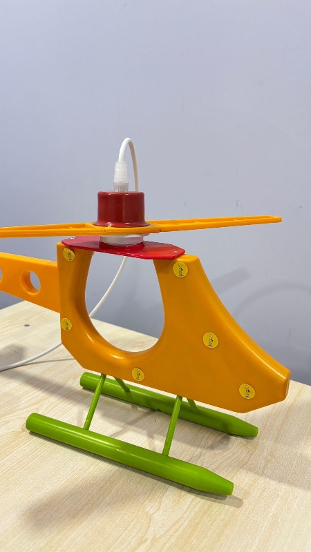 Kendal Çocuk Odası Helikopter Sarkıt Avize — Renkli Tasarım / E27 Duy - Sarı