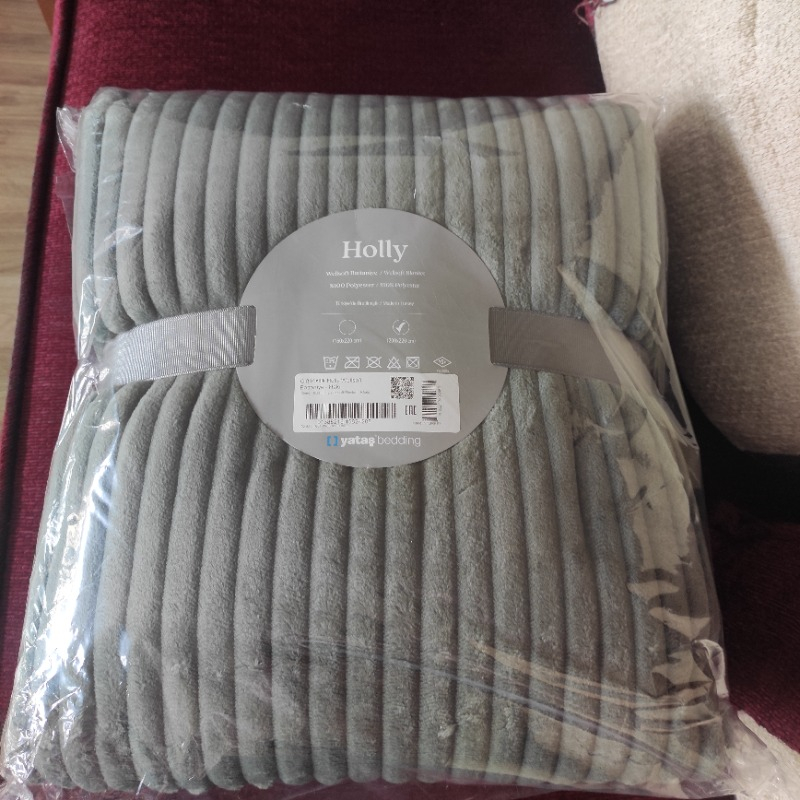 Yataş Bedding Holly Wellsoft Battaniye Çift Kişilik - Haki