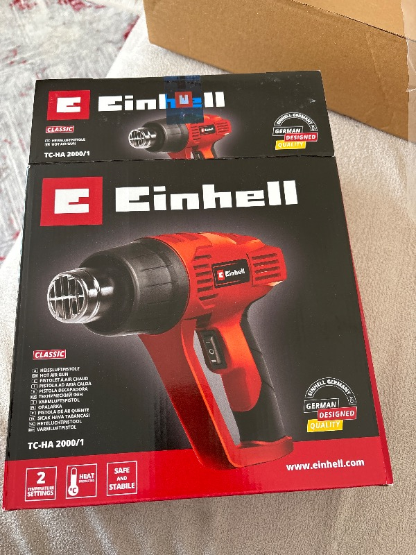Einhell Sıcak Hava Tabancası TC-HA 2000/1 (2.000 W, 2 sıcaklık kademesi 350°C/550°C, 2 güç kademesi, aşırı ısınma koruması, 2 parçalı aksesuar dahil) - 4520184