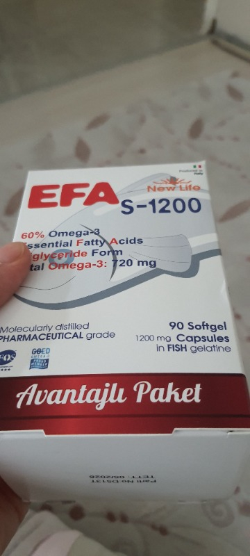 New Life Efa S-1200 Mg 90 Kapsül Omega-3 İçeren Balık Yağı Takviyesi Trigliserit Form
