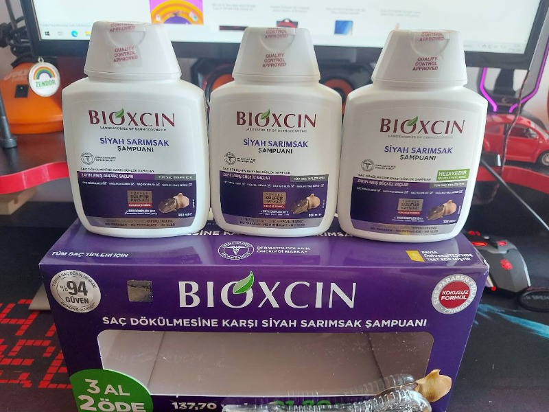 Bioxcin Siyah Sarımsaklı Şampuan 3'lü