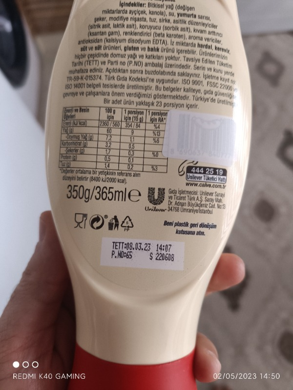 Calve Sos Ketçap + Mayonez 2'Li Set 750 gr
