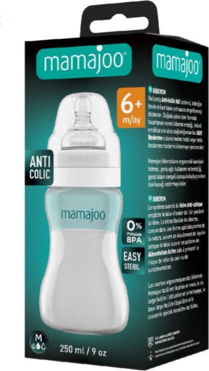 Mamajoo Antikolik Biberon 250 ml 6 Ay+ | Orta Akışlı