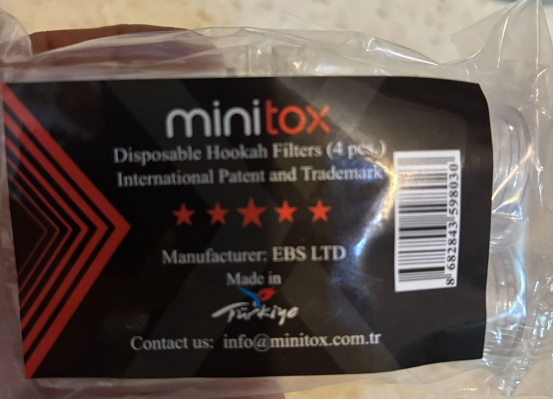 Minitox Nargile Marpucu Filtresi (4 Adet)