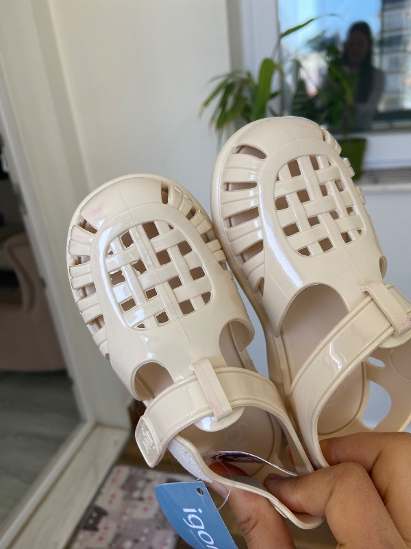 Igor S10311 Tobby Gloss Çocuk Fildişi Sandalet
