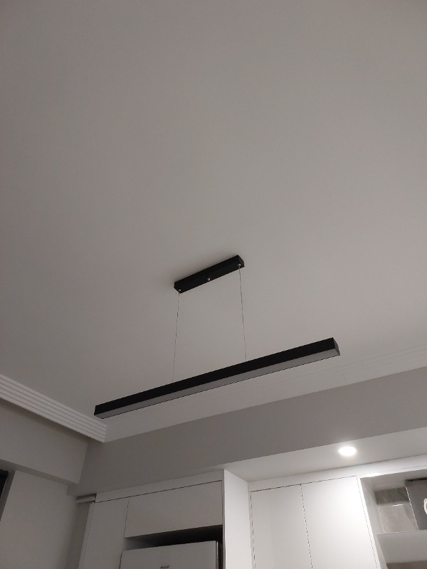 Hegza Lighting LİNEER-100 (Siyah Kasa, Gün Işığı) Ledli Modern Avize