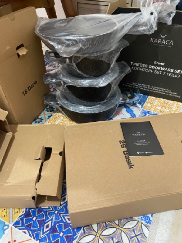 Karaca Biogranit Blackgold 7 Parça Tencere Seti