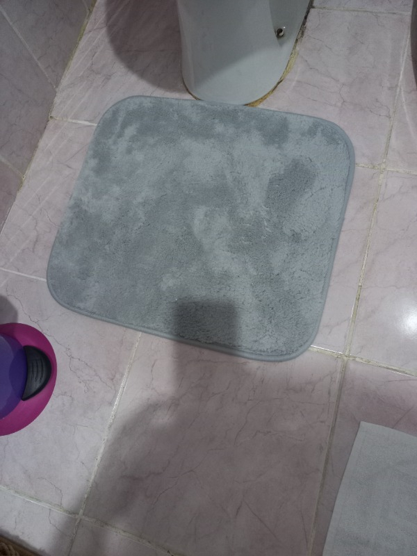 Madame Coco Carol 2'li Banyo Paspası - Gri - 50 x 80 + 45 x 50 cm