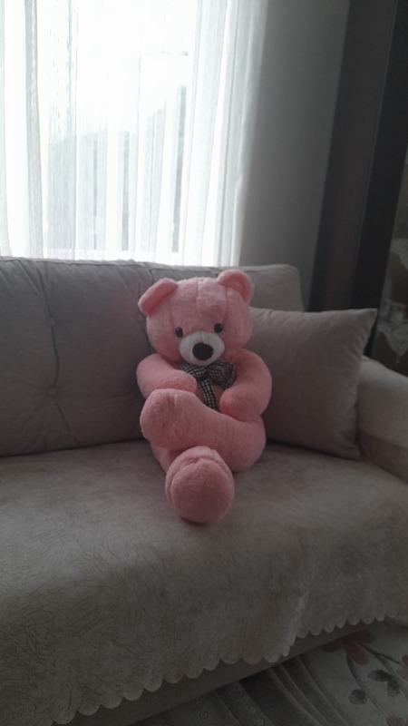 Sole 80  cm Papyonlu Sevimli Peluş Ayıcık - % 100 Yerli Pelüş Ayı...