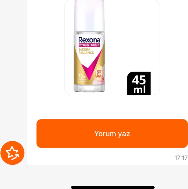 Rexona Vitamin + Bright Kadın Roll On Deodorant Sakura Radiance 45 ml