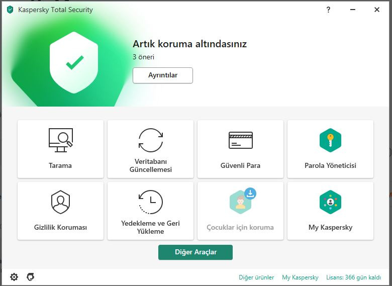 Kaspersky Total Security 1 Kullanıcı 1 Yıl Türkçe Virüs Programı