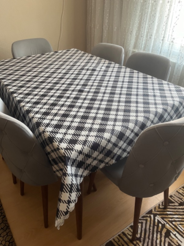 Pusula Home Çapraz Kareli Masa Örtüsü | Sofra Bezi | Piknik Örtüsü