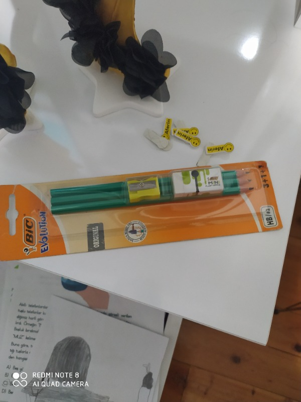 Bic Evolution 650 HB Kurşun Kalem Seti 3'lü + Silgi + Kalemtıraş