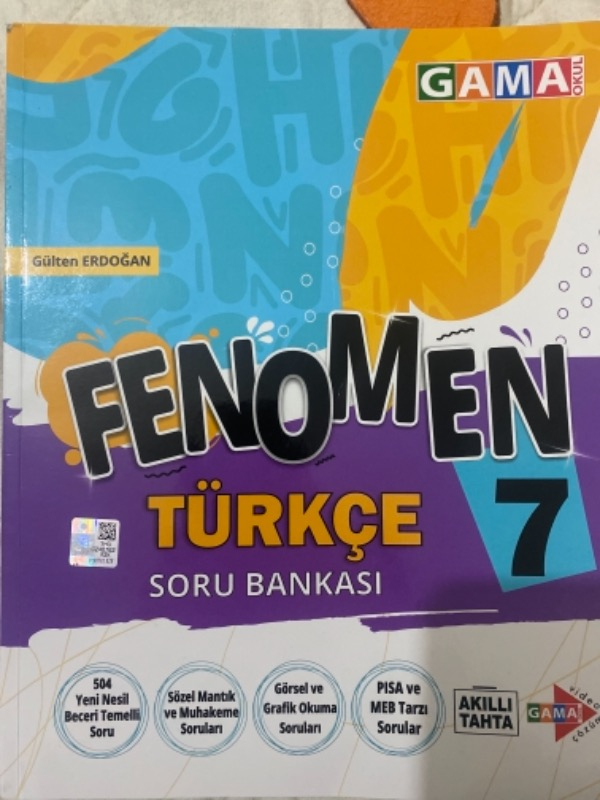 Gama 7.Sınıf Fenomen Türkçe Soru Bankası-2020