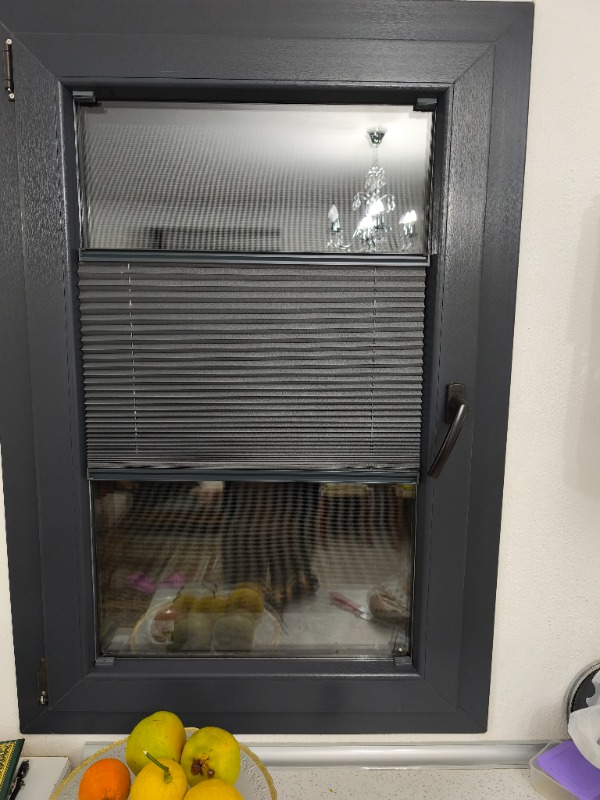Plised Home Katlanabilir Cam Balkon Plise Perde Antrasit