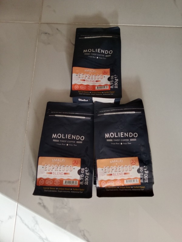 Moliendo Amalfi Espresso Blend Kahve Avantaj Paketi (Çekirdek Kahve) 3*250 g
