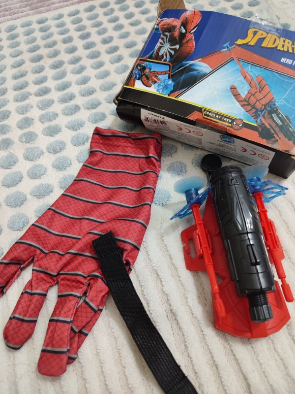 Kids  Spiderman Ağ Atan Eldiven Set -  Ok Atan Örümcek Adam Eldiveni