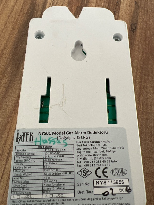 Itek Gaz Alarm Cihazı (Doğalgaz)